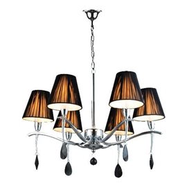 OXFORD závěsné svítidlo 6x E14 40W bez zdroje 65cm IP20, chrom/černá