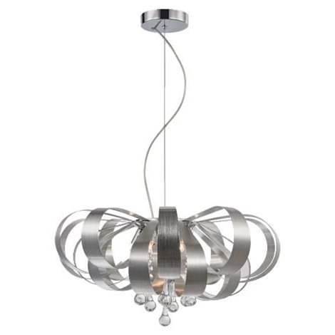 RIBBON CRYSTAL závěsné svítidlo 6x G9 33W bez zdroje 60cm IP20, hliníkové