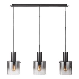 MOXIE závěsné svítidlo 3x E27 60W bez zdroje 90cm IP20, kouřové / černé