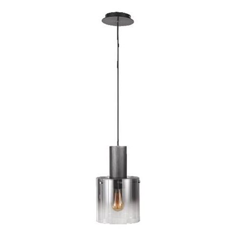 MOXIE závěsné svítidlo 1x E27 60W bez zdroje 20cm IP20, kouřové / černé
