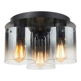 MOXIE stropní svítidlo 3x E27 60W bez zdroje 35cm IP20, kouřové / černé