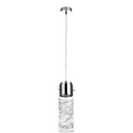 TESSA závěsné svítidlo 1x GU10 50W bez zdroje 10cm IP20, chromové / stříbrné