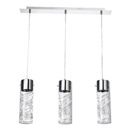 TESSA závěsné svítidlo 3x GU10 50W bez zdroje 70cm IP20, chromové / stříbrné