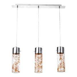 TESSA závěsné svítidlo 3x GU10 50W bez zdroje 70cm IP20, chromové / zlaté