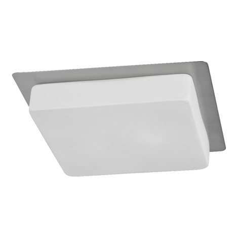 NIZZA stropní svítidlo 2x E27 60W bez zdroje 33cm IP20, saténový nikl / opálové sklo
