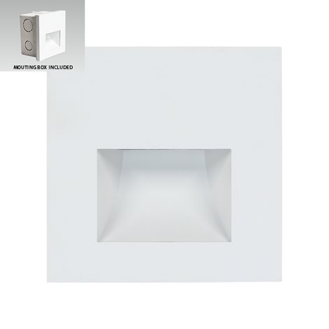 STEP LIGHT SUNNY schodišťové svítidlo LED 1W 70lm 4000K 8,7cm hranaté IP20, bílé 1