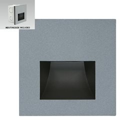 STEP LIGHT SUNNY schodišťové svítidlo LED 1W 70lm 4000K 8,7cm hranaté IP20, tmavě šedé