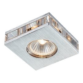 DOWNLIGHT podhledové svítidlo 1x GU10 50W bez zdroje 9cm hranaté IP20, chromové