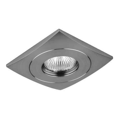 DOWNLIGHT podhledové svítidlo 1x GU10 50W bez zdroje 8,4cm hranaté IP20, hliník