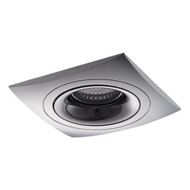 DOWNLIGHT podhledové svítidlo 1x GU10 50W bez zdroje 9,8cm hranaté IP20, hliník