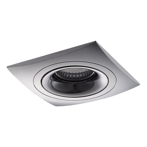 DOWNLIGHT podhledové svítidlo 1x GU10 50W bez zdroje 9,8cm hranaté IP20, hliník