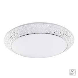 OMNIA stropní svítidlo LED 36W 2760lm 4000K 51cm IP20, bílá / křišťál