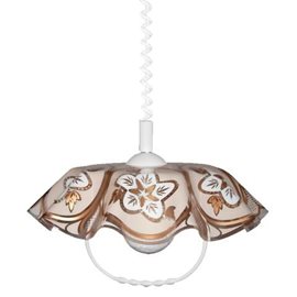 LYRA závěsné stahovací svítidlo 1x E27 60W bez zdroje 40cm kulaté IP20, bílo-zlaté