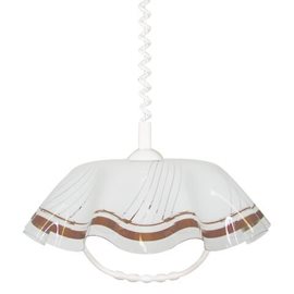 LYRA závěsné stahovací svítidlo 1x E27 60W bez zdroje 40cm kulaté IP20, bílo-hnědé