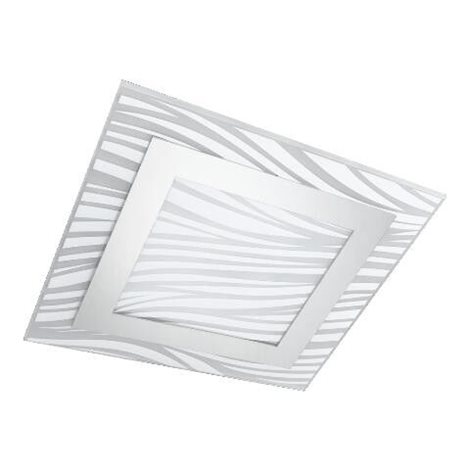 EPSYLON stropní svítidlo 2x E27 60W bez zdroje hranaté 40cm IP20,  chromové