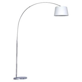 MEDIAN stojací lampa 1x E27 40W bez zdroje 160cm IP20, bílá / chrom