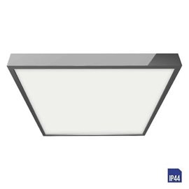 LENYS koupelnové přisazené svítidlo LED 24W 2040lm 4000K 24cm hranaté IP44, chromové