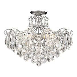 GRANADA stropní svítidlo 6x E14 40W bez zdroje 53cm IP20, chromové
