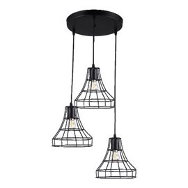 RIANO závěsné svítidlo 3x E27 60W bez zdroje 35cm IP20, černé