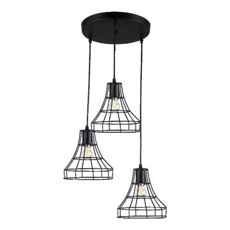 RIANO závěsné svítidlo 3x E27 60W bez zdroje 35cm IP20, černé