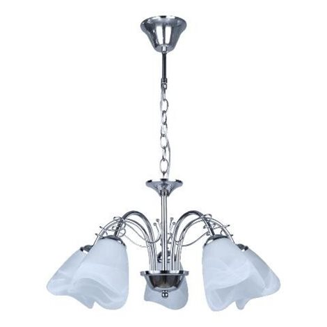 CAMELOT zásvěsné svítidlo 5x E14 60W bez zdroje 53cm IP20, chromové
