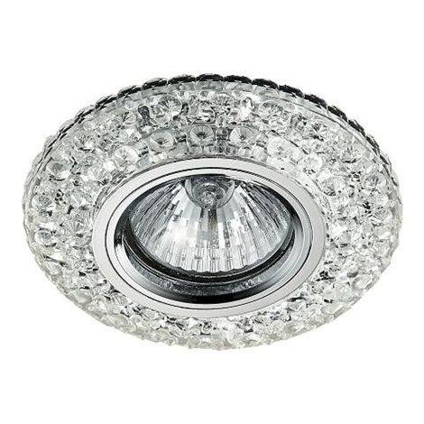 DOWNLIGHT podhledové svítidlo LED 3W 380lm 4000K + 1x GU10 50W bez zdroje 10cm kulaté IP20, chrom 1