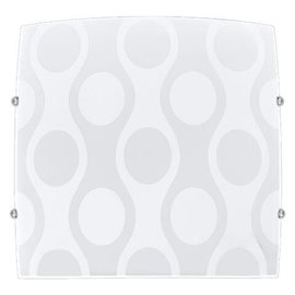 TAPSS přisazené svítidlo 2x E27 60W 40cm hranaté IP20, bílé