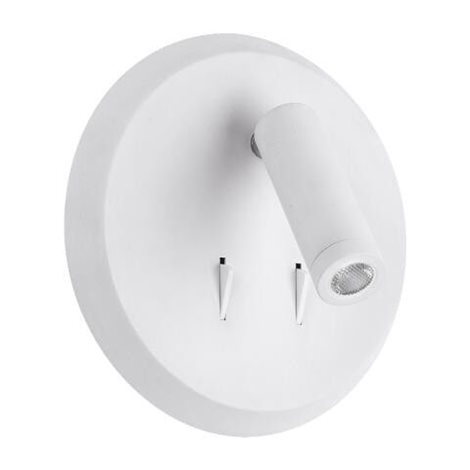 MALEO nástěnné svítidlo s vypínačem LED 3W + 6W 500lm 3000K 18cm IP20, bílé 1