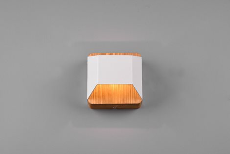 224810131 LED nástěnné svítidlo Arino 1x4,3W 400lm 3000K - 3 fázové stmívání, dřevo, bílá 3
