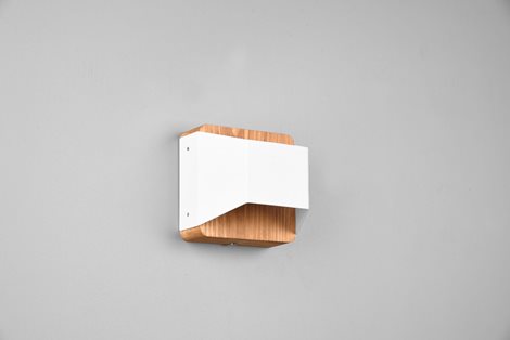 224810131 LED nástěnné svítidlo Arino 1x4,3W 400lm 3000K - 3 fázové stmívání, dřevo, bílá 5