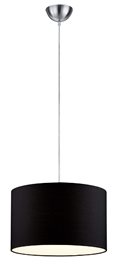 303300102 Trio Hotel, závěsné svítidlo z černého textilu, 1x60W E27, prům. 40cm