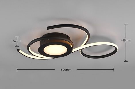 TRIO JIVE SVÍTIDLO STROPNÍ LED 36W 4300lm 2700-6000K, černá 2