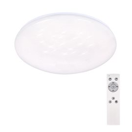 WO763 Solight LED stropní světlo Star, kulaté, 24W,1440lm, dálkové ovládání, 37cm