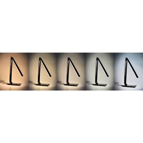 WO37-W LED stolní lampička stmívatelná, 12W, volba teploty světla, bílý lesk 8