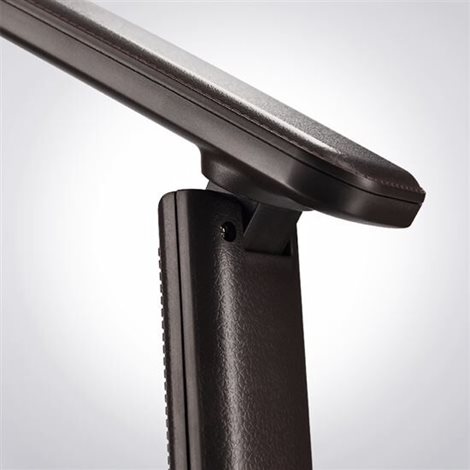 WO45-H LED stolní lampička s displayem, 9W, volba teploty světla, kůže, hnědá 3