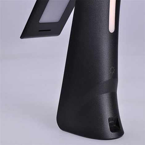 WO58-B LED stolní lampička nabíjecí, 5W, display, změna chromatičnosti, USB, černá 6
