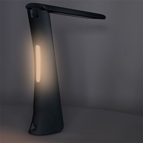 WO58-B LED stolní lampička nabíjecí, 5W, display, změna chromatičnosti, USB, černá 7