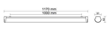 BELTR LED 1.4ft 3200/840 LED svítidlo přisazené 20W IP40 4000K 1170mm 6