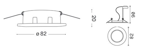 SWING podhledové svítidlo 1x GU10 50W bez zdroje 8,2cm IP20, niklové 2