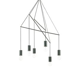 POP SP6 závěsné svítidlo 6x E27 60W bez zdroje 54cm IP20, černé