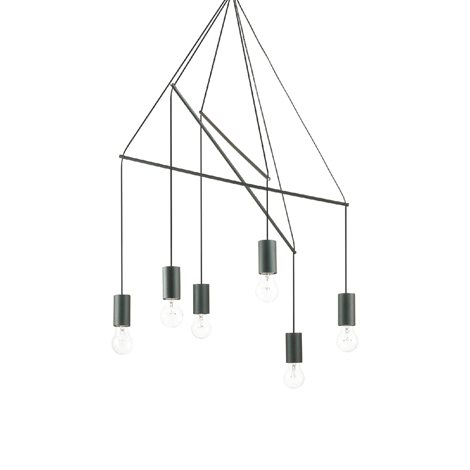 POP SP6 závěsné svítidlo 6x E27 60W bez zdroje 54cm IP20, černé