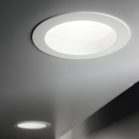 BASIC WIDE podhledové LED svítidlo 15W 1750lm 3000K On-Off 87° CRI80 14,4cm kulaté IP20, bílé 2