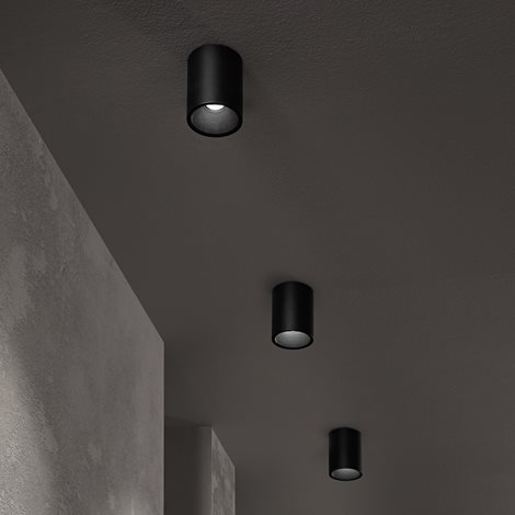 NITRO přisazené LED svítidlo 15W 1350lm 3000K 9cm kulaté IP20, černé  2
