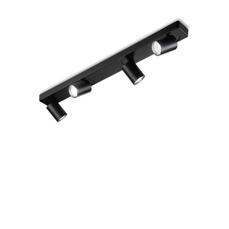 RUDY PL4 přisazené bodové svítidlo 4x GU10 LED 7W 610lm 3000K 76cm IP20, černé