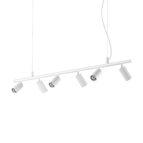 DYNAMITE SP6 závěsné bodové svítidlo 6x GU10 5W 480lm 3000K 115,5cm IP20, bílé