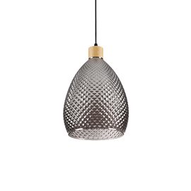 BERGEN-1 SP1 závěsné svítidlo 1x E27 60W bez zdroje 24cm IP20, kouřově šedé