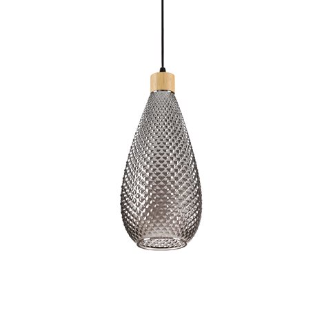 BERGEN-2 SP1 závěsné svítidlo 1x E27 60W bez zdroje 16cm IP20, kouřově šedé