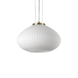 PLISSE' SP1 závěsné svítidlo 1x E27 60W bez zdroje 35cm IP20, saténová mosaz