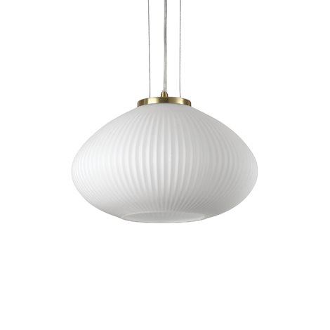 PLISSE' SP1 závěsné svítidlo 1x E27 60W bez zdroje 35cm IP20, saténová mosaz 1