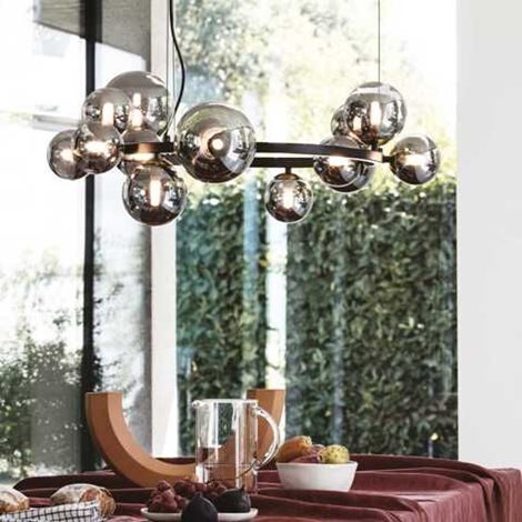 PERLAGE SP14 závěsné svítidlo 14x G9 LED 3W 370lm 3000K 85cm IP20, černé 2